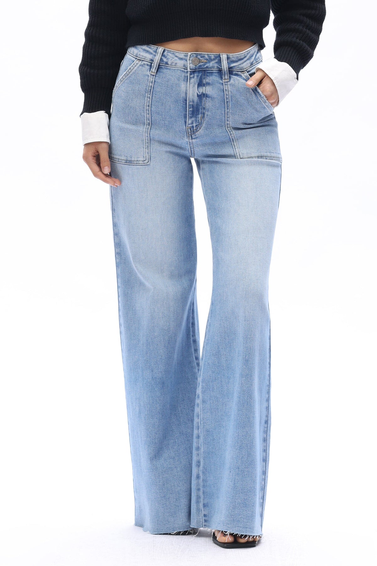 Light Blue High Rise/Wide Leg - BY8103