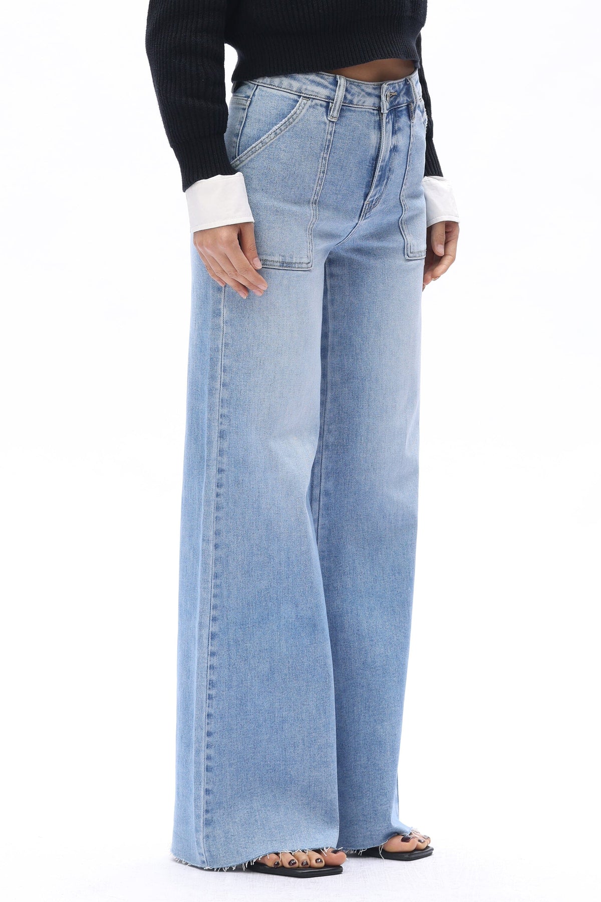 Light Blue High Rise/Wide Leg - BY8103