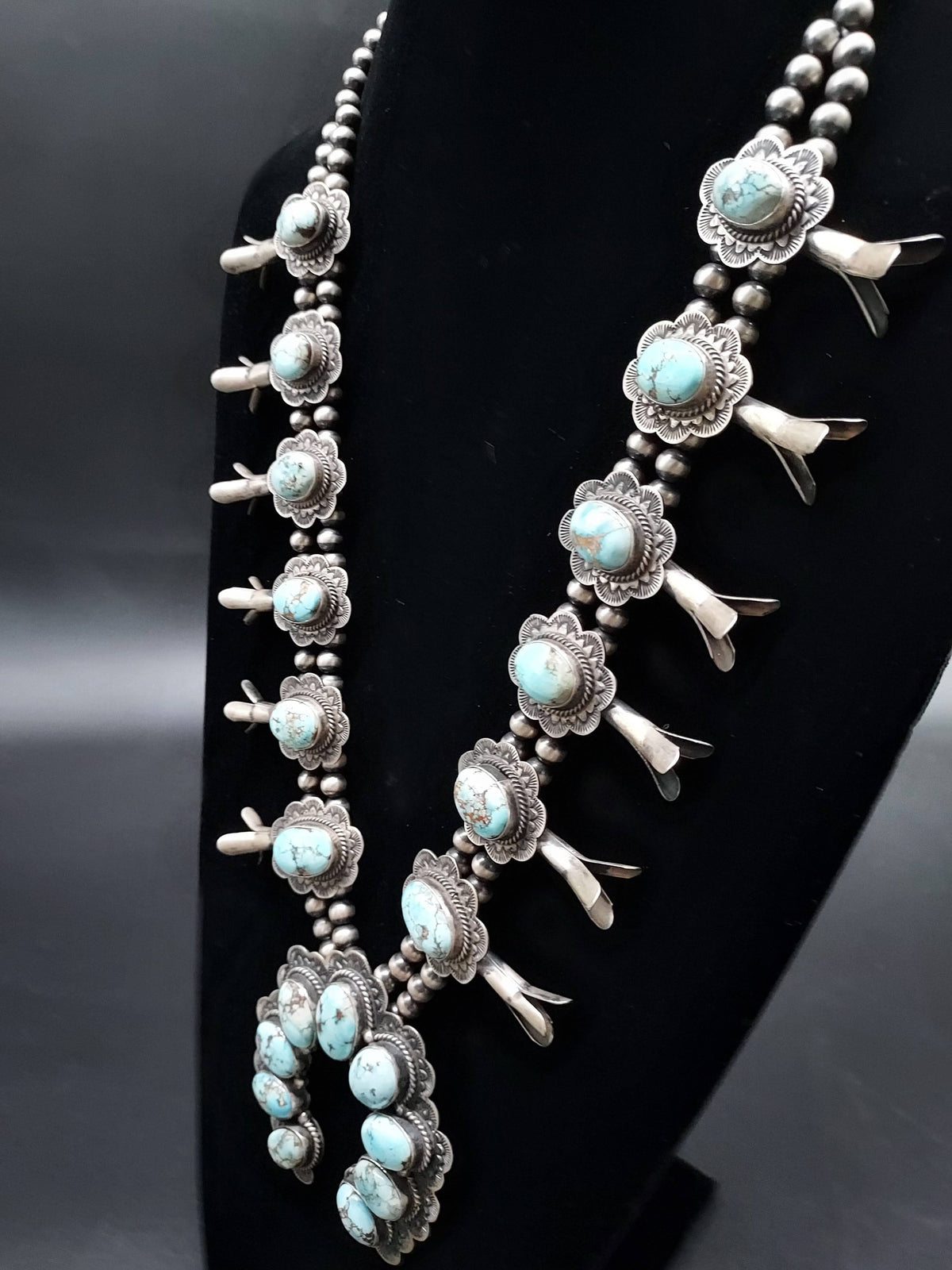 Light Blue Turquoise Squash Blossom - SQAZ72