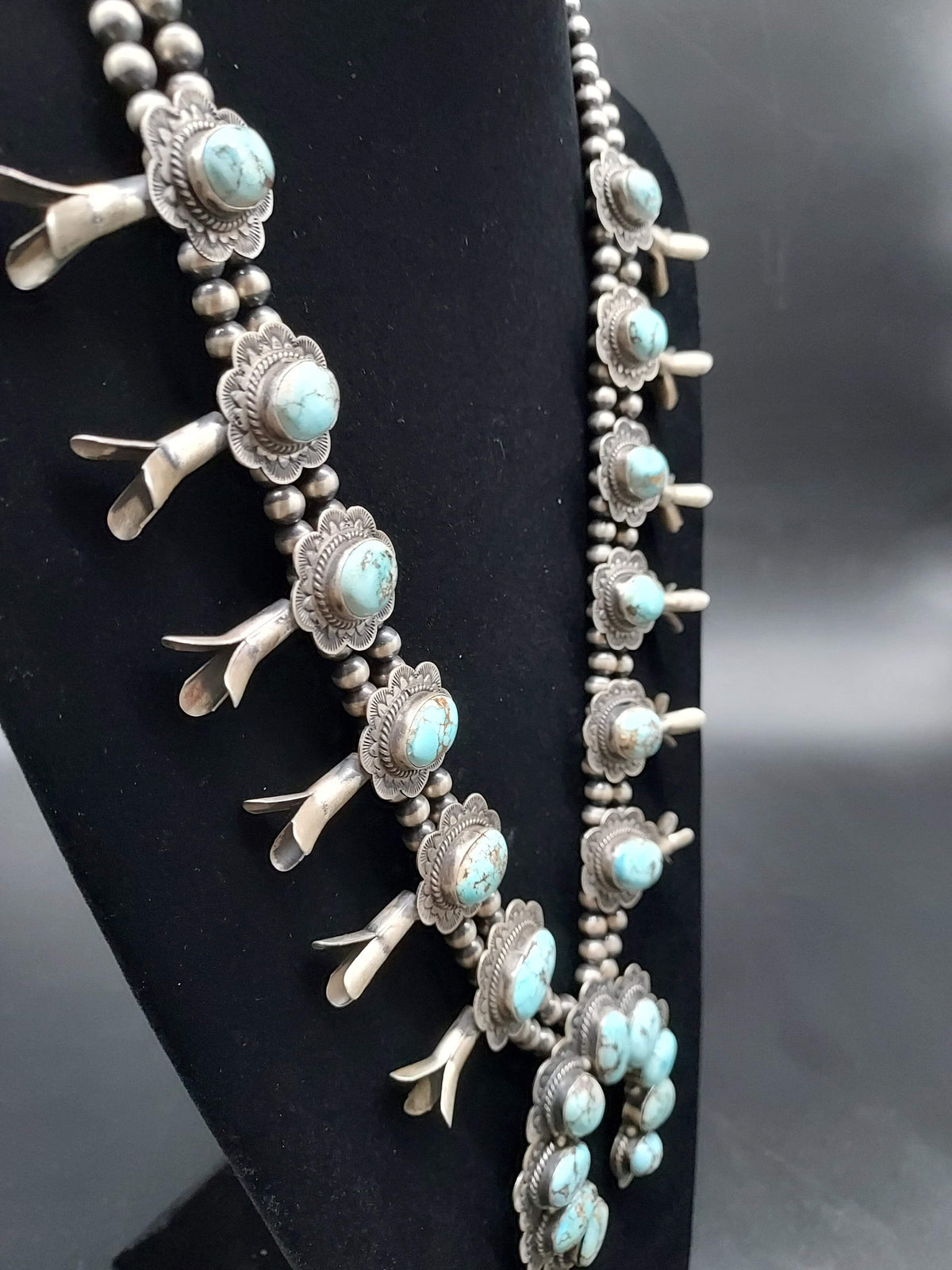 Light Blue Turquoise Squash Blossom - SQAZ72