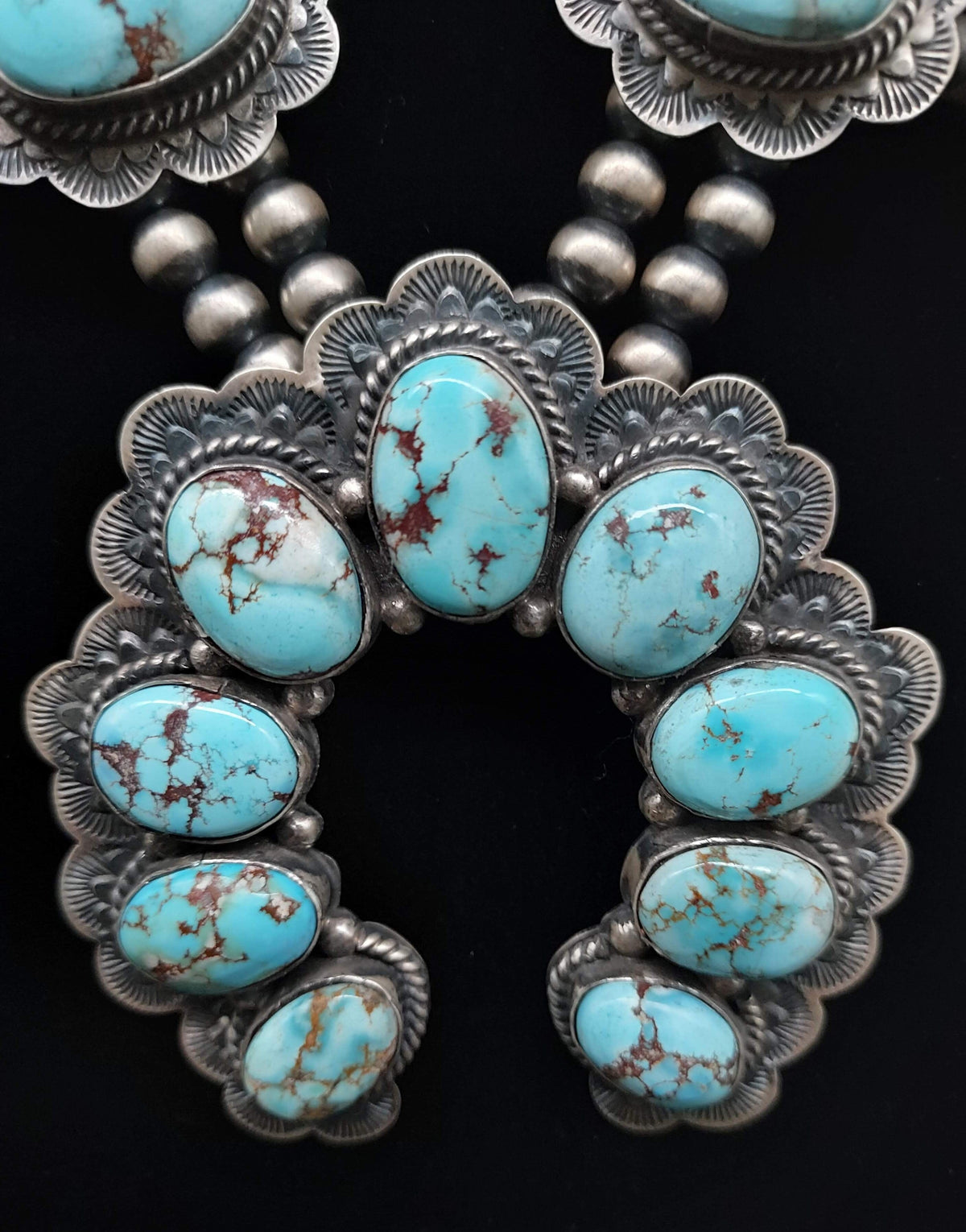 Light Blue Turquoise Squash Blossom - SQAZ72