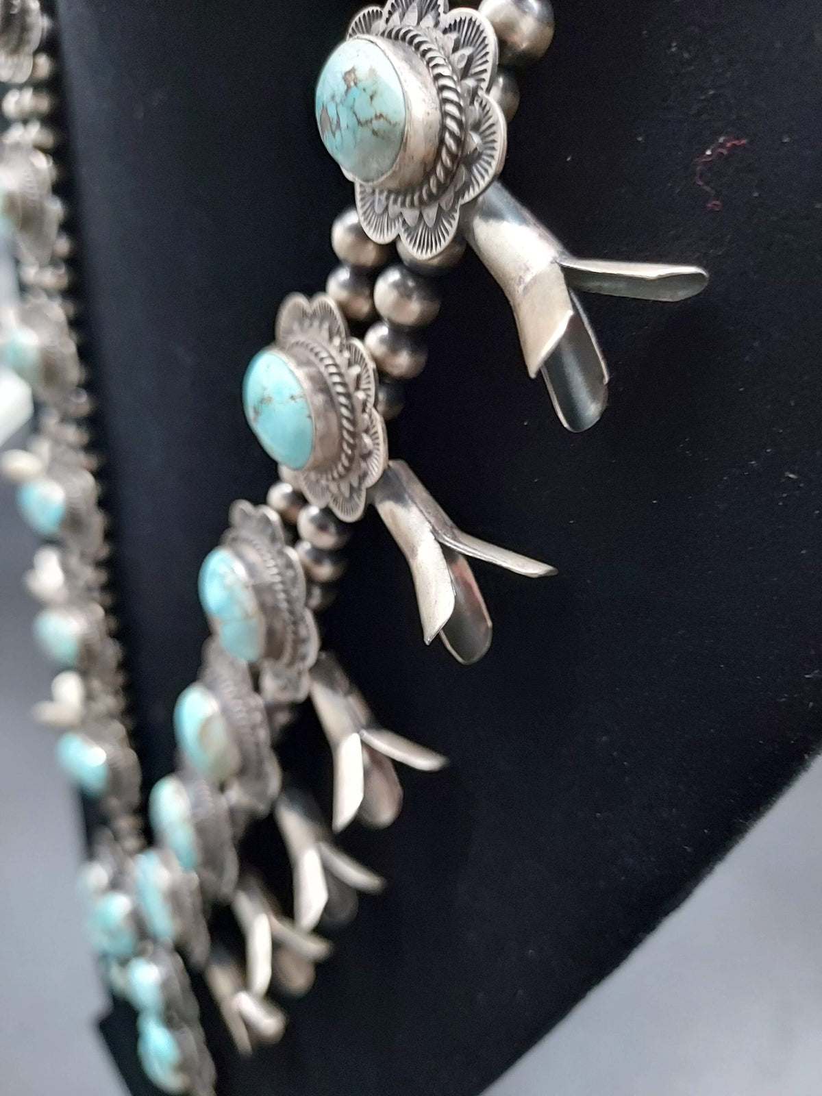 Light Blue Turquoise Squash Blossom - SQAZ72