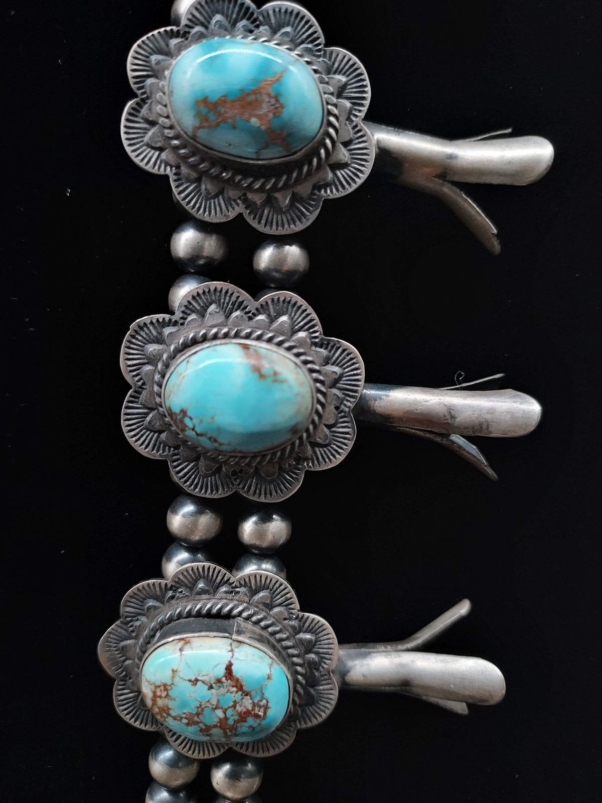 Light Blue Turquoise Squash Blossom - SQAZ72