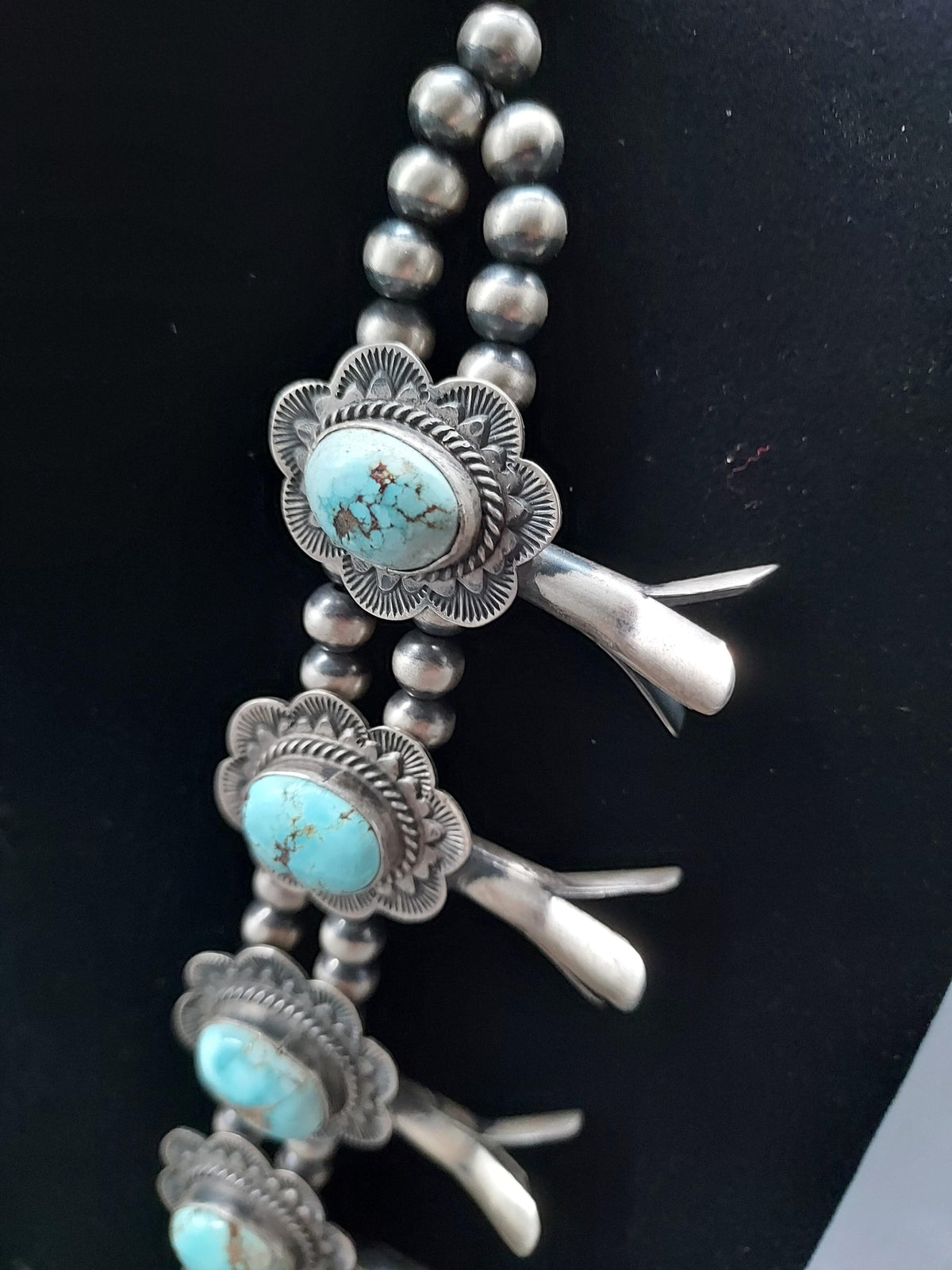 Light Blue Turquoise Squash Blossom - SQAZ72