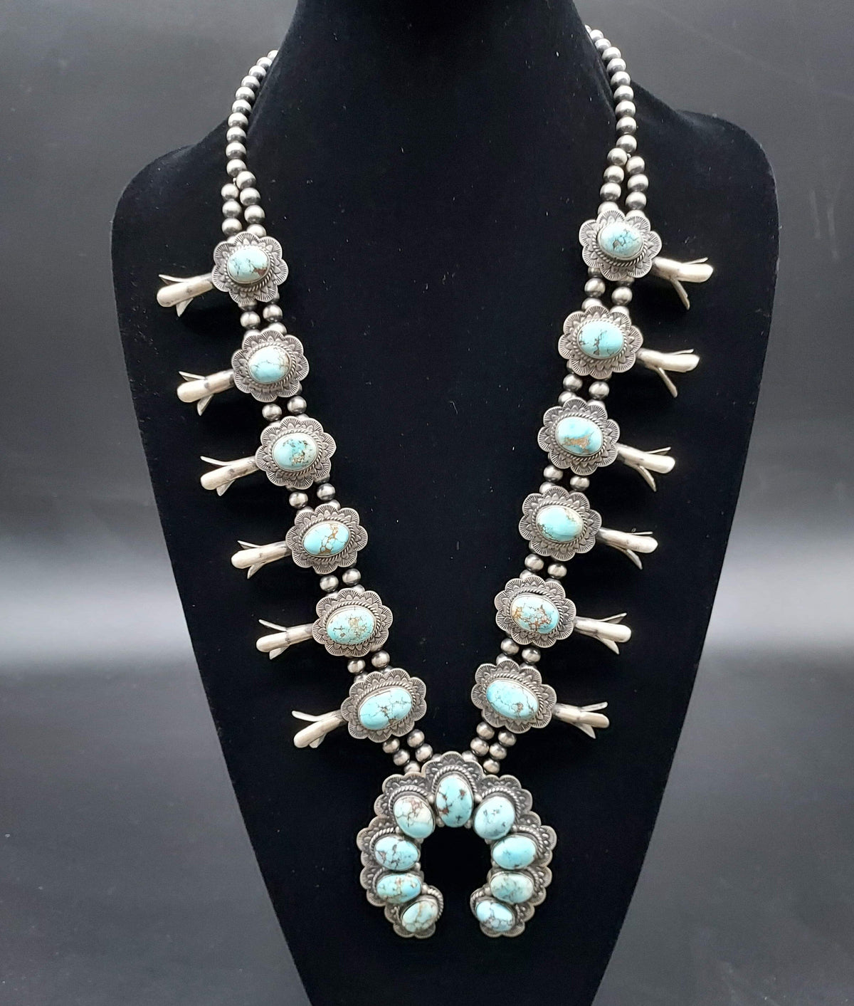 Light Blue Turquoise Squash Blossom - SQAZ72