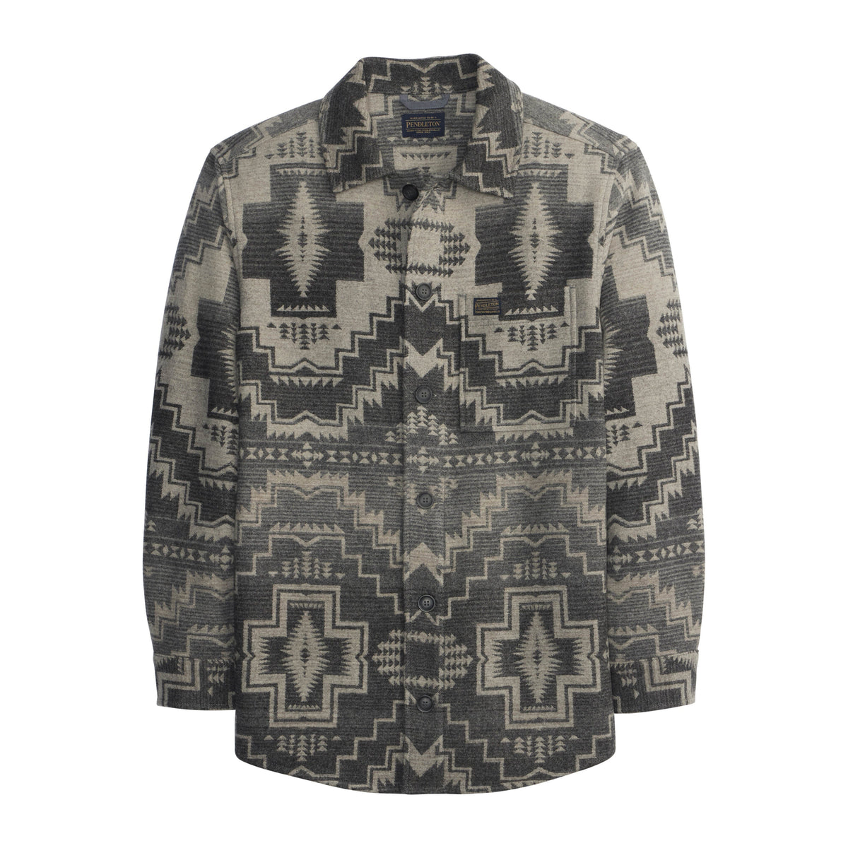 Lightweight Wool Overshirt - Grey - Pendleton - RA1215G