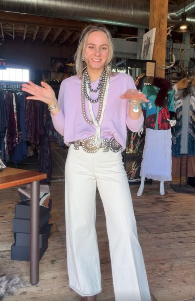 Lilac Summer Vee Cashmere Sweater - LSC6VL