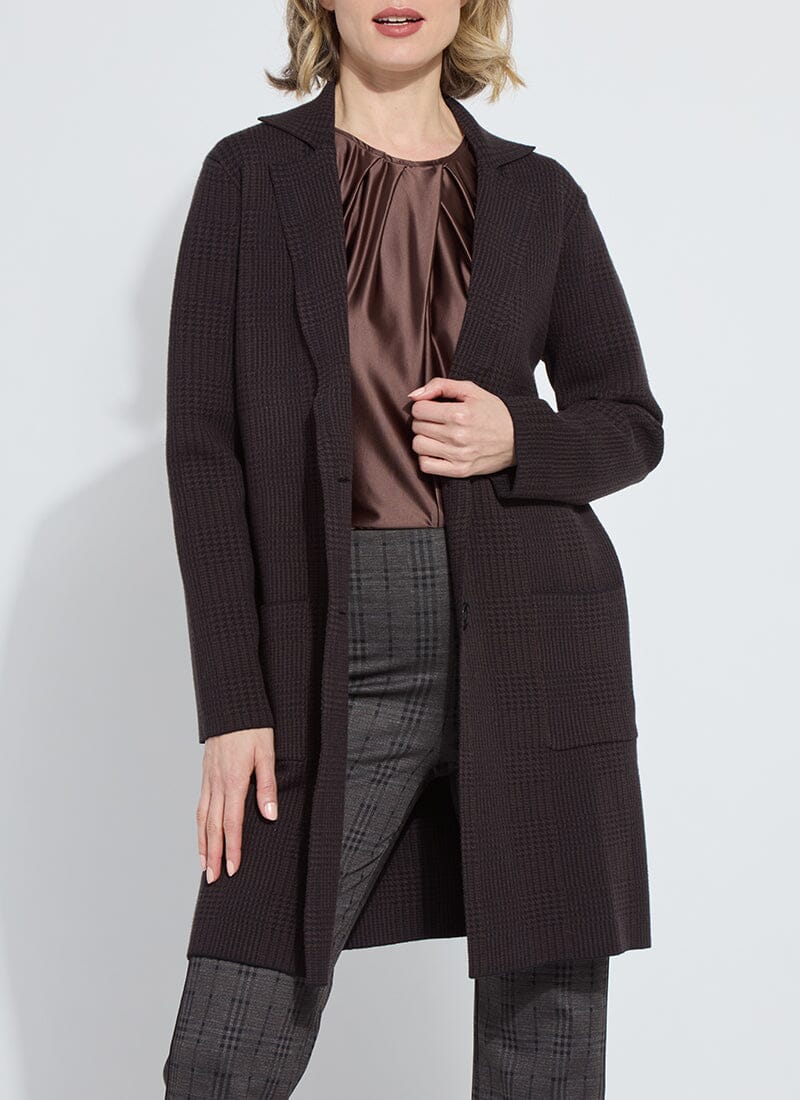 Lina Sweater Car Coat - Espresso - Lysse - LY3730E