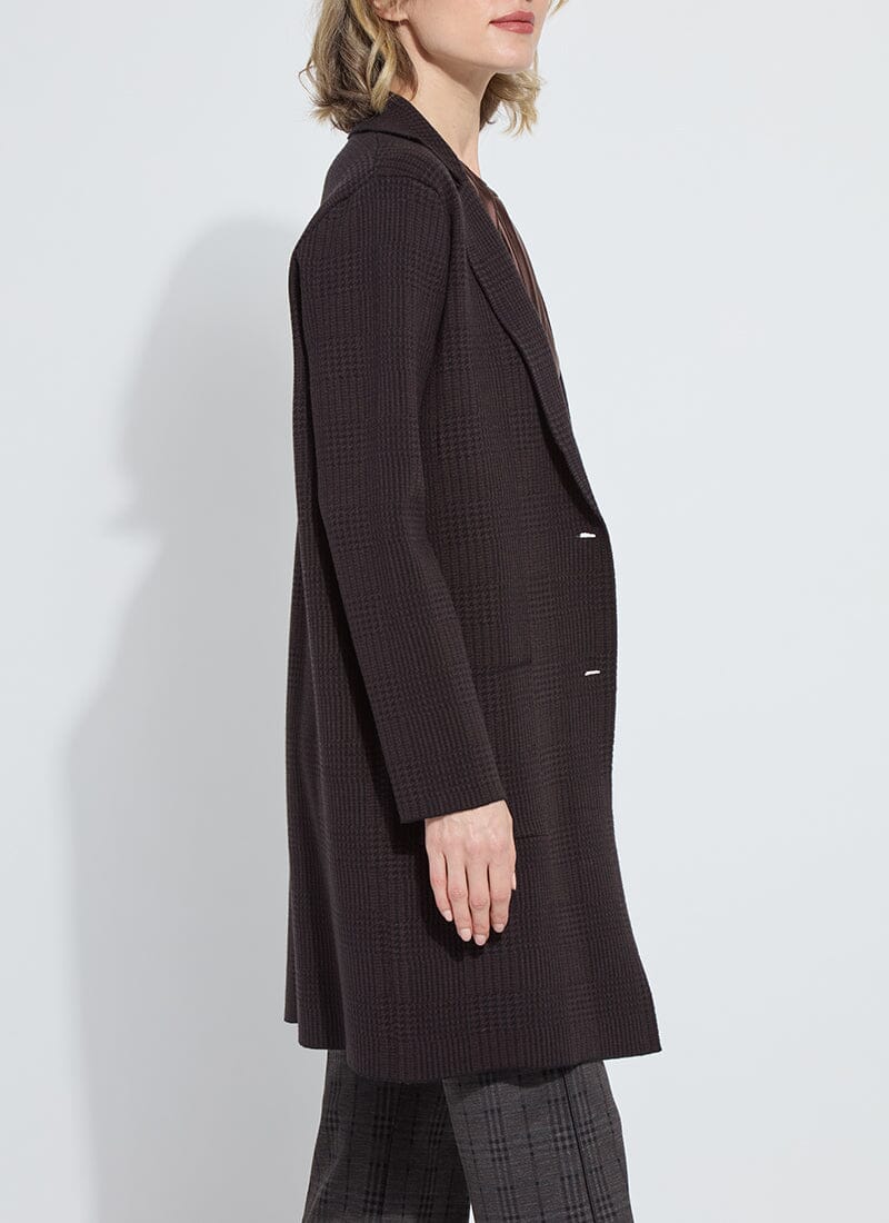 Lina Sweater Car Coat - Espresso - Lysse - LY3730E