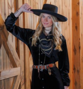 Liza Black Velvet Tunic - 401111