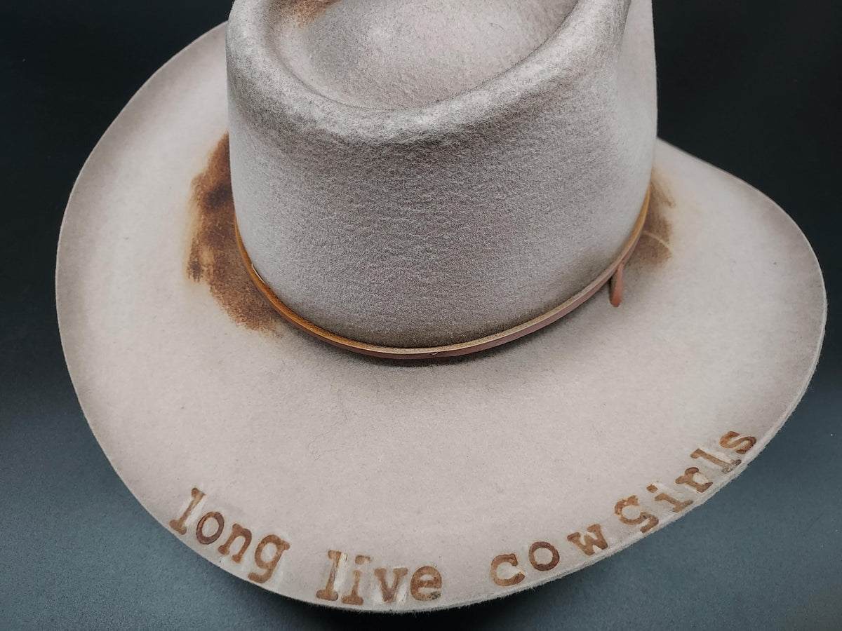 "Long Live Cowgirls" Embellished Stetson Hat - HIML58 - Size M