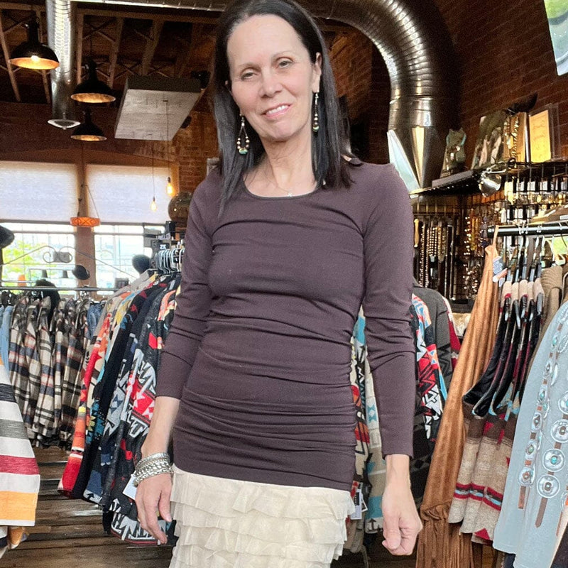 Long Sleeve Bamboo - Chocolate - BAMDR2