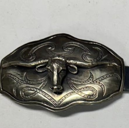 Longhorn Bootstitch Concho Black Belt - BBAR202