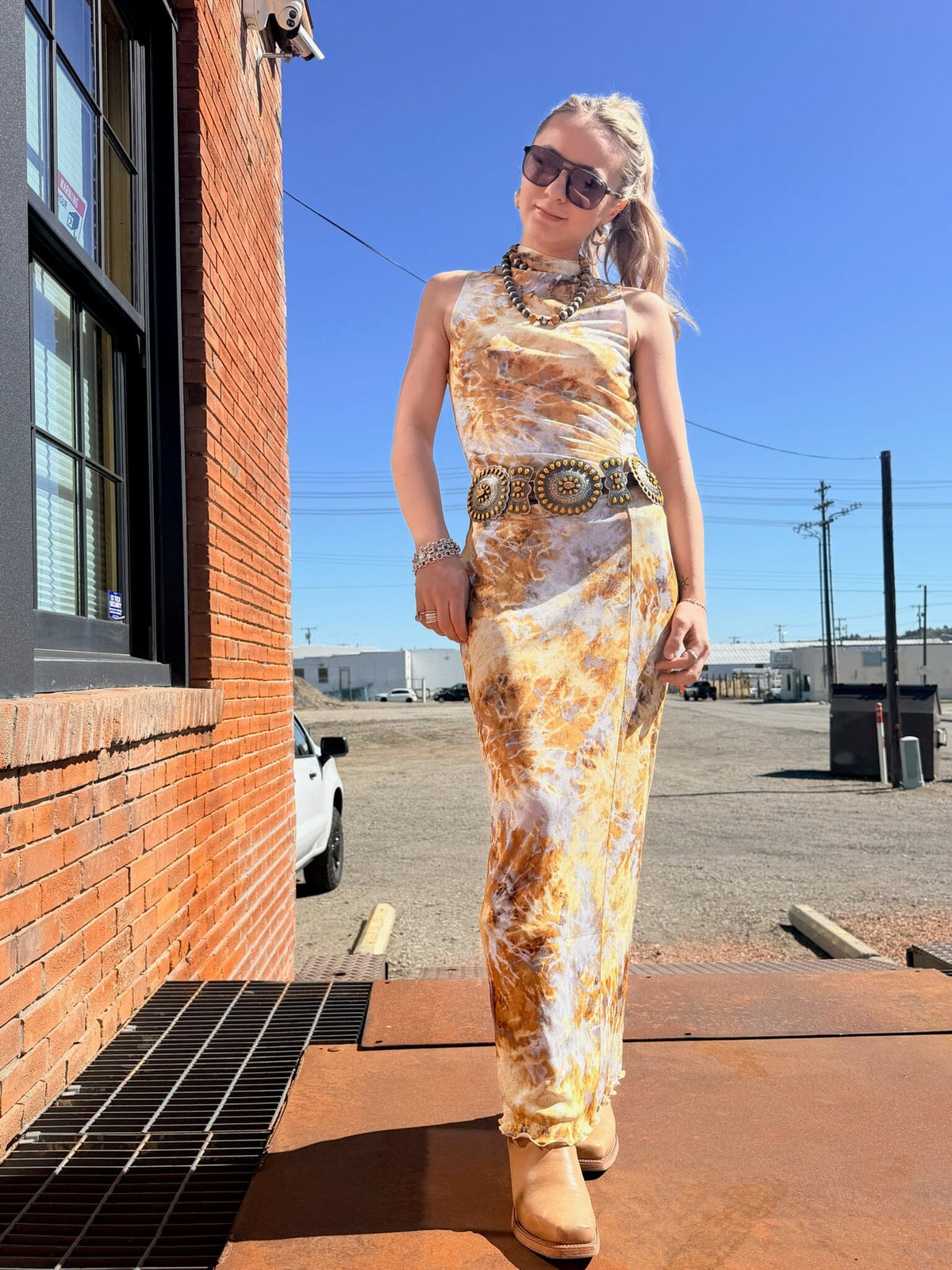 Lumine Mesh Maxi Dress