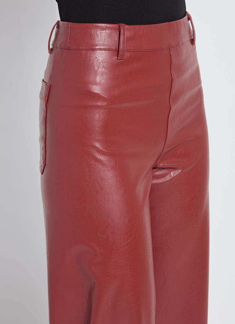 Mahogany Vegan Leather Pant - LY3253