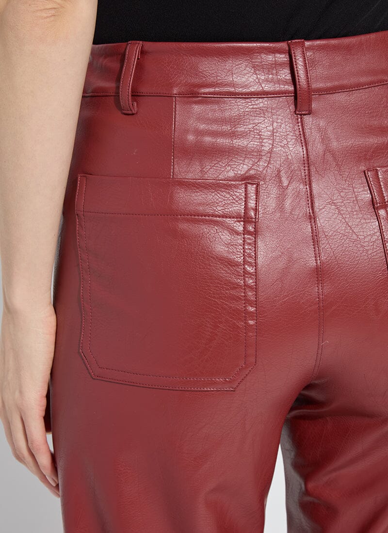 Mahogany Vegan Leather Pant - LY3253