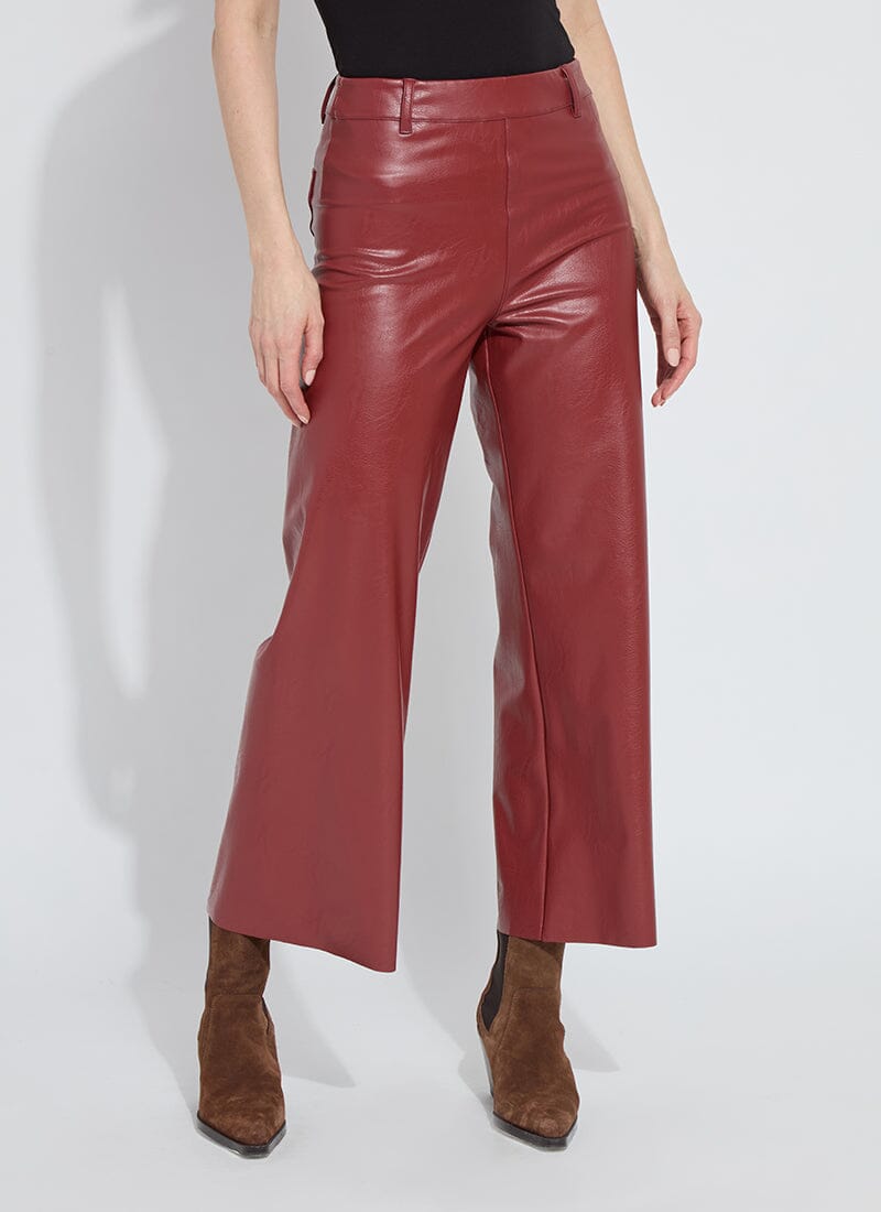 Mahogany Vegan Leather Pant - LY3253