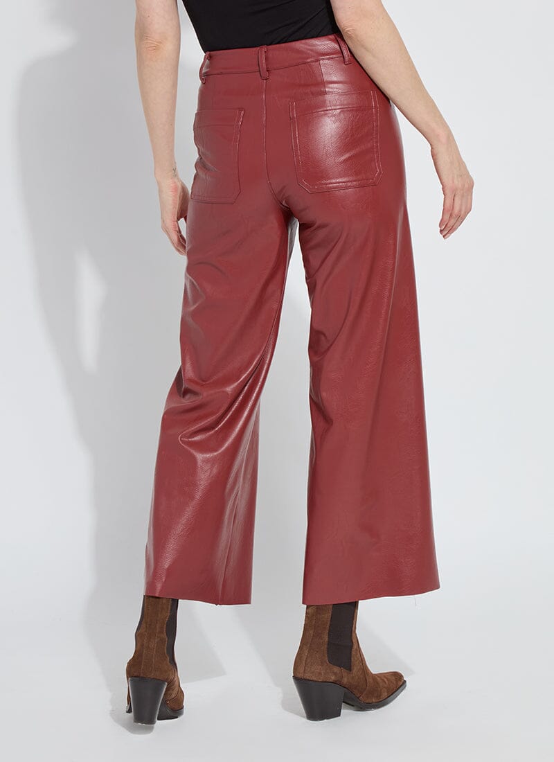 Mahogany Vegan Leather Pant - LY3253