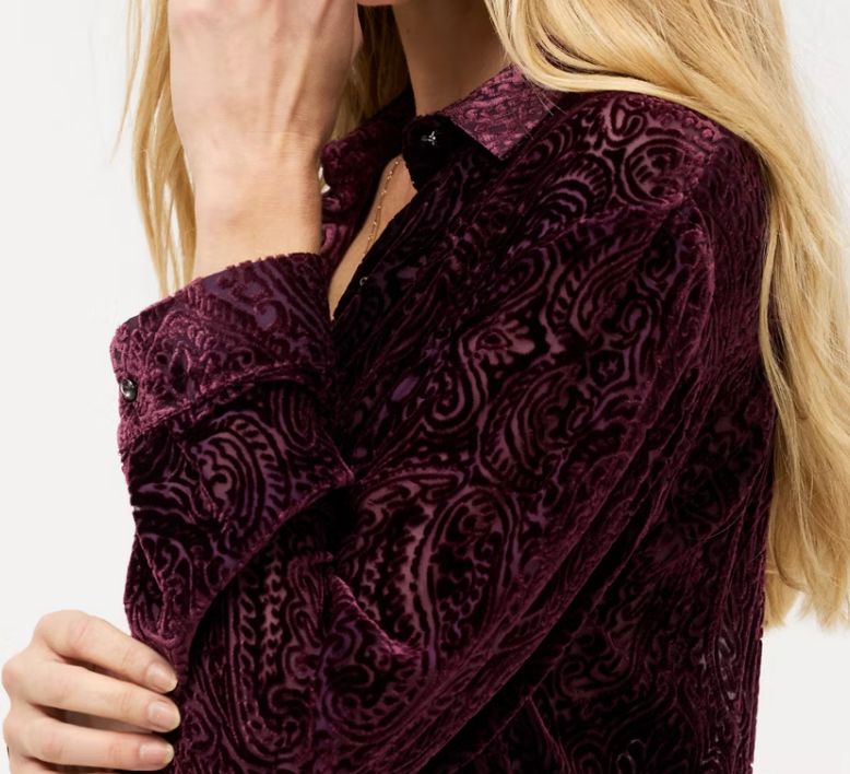 Maisen Button Down Paisley Tunic - Johnny Was - L27025