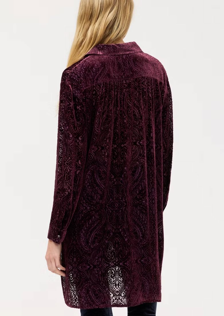 Maisen Button Down Paisley Tunic - Johnny Was - L27025