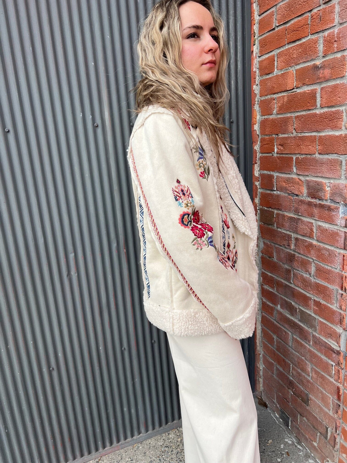 Maravilla Faux Suede Motto Jacket - C42625