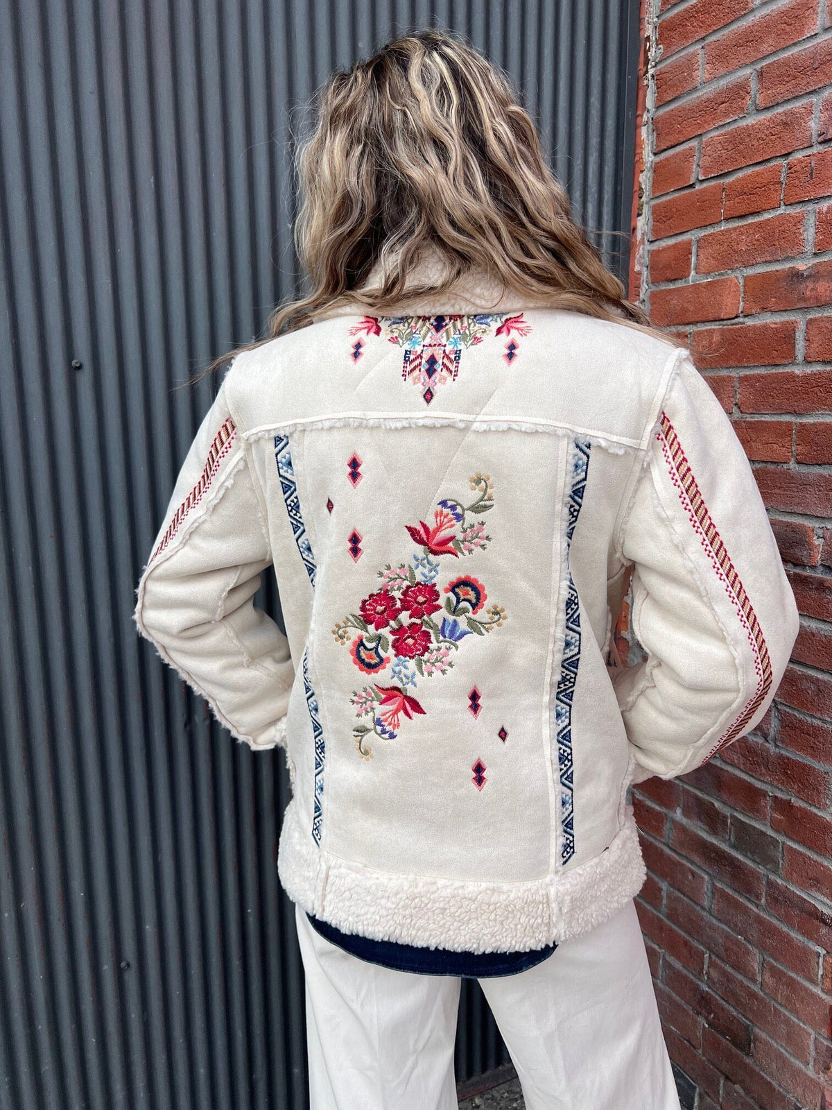 Maravilla Faux Suede Motto Jacket - C42625