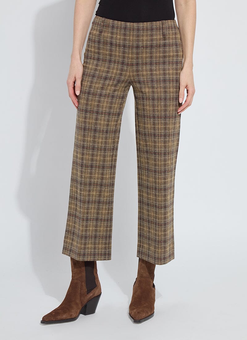 Marceline Cropped Plaid PantW/Crystals - LY3704