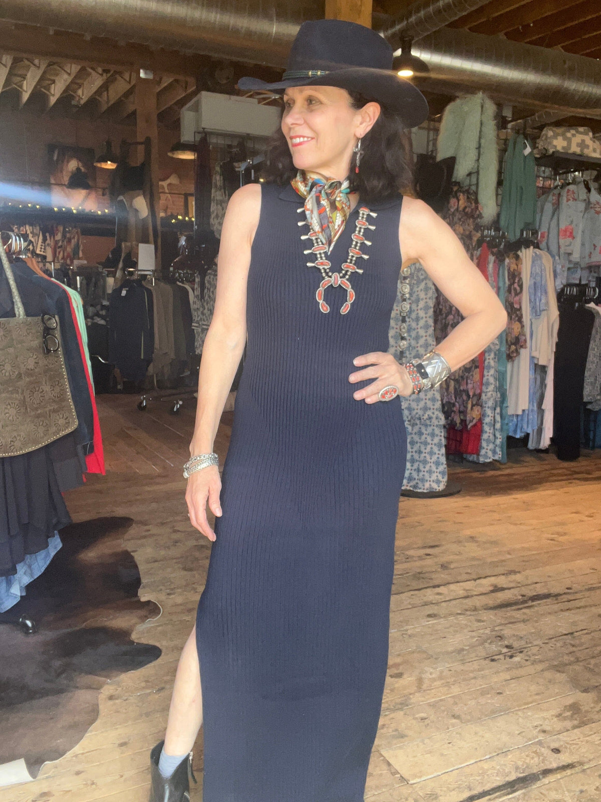 marin maxi dress Marin Collared Maxi Dress - Navy