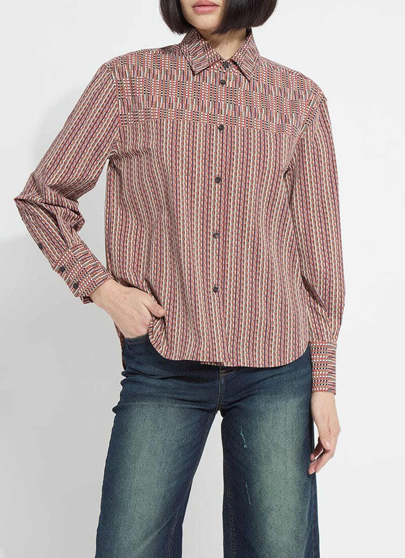 Marjorie Printed Button Up - Lysse - LY3936