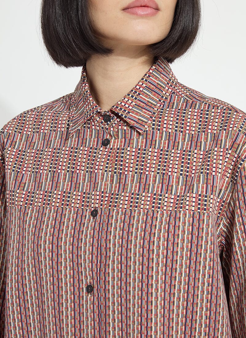 Marjorie Printed Button Up - Lysse - LY3936