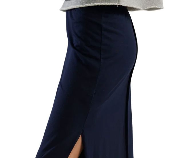 Max Side Slit Skirt - Navy - LT3085N