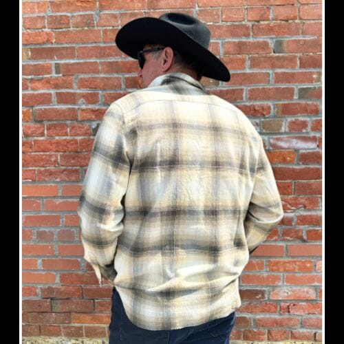 Men's Burnside Flannel Shirt - Brown/Khaki/Cream - Pendleton - RA115082