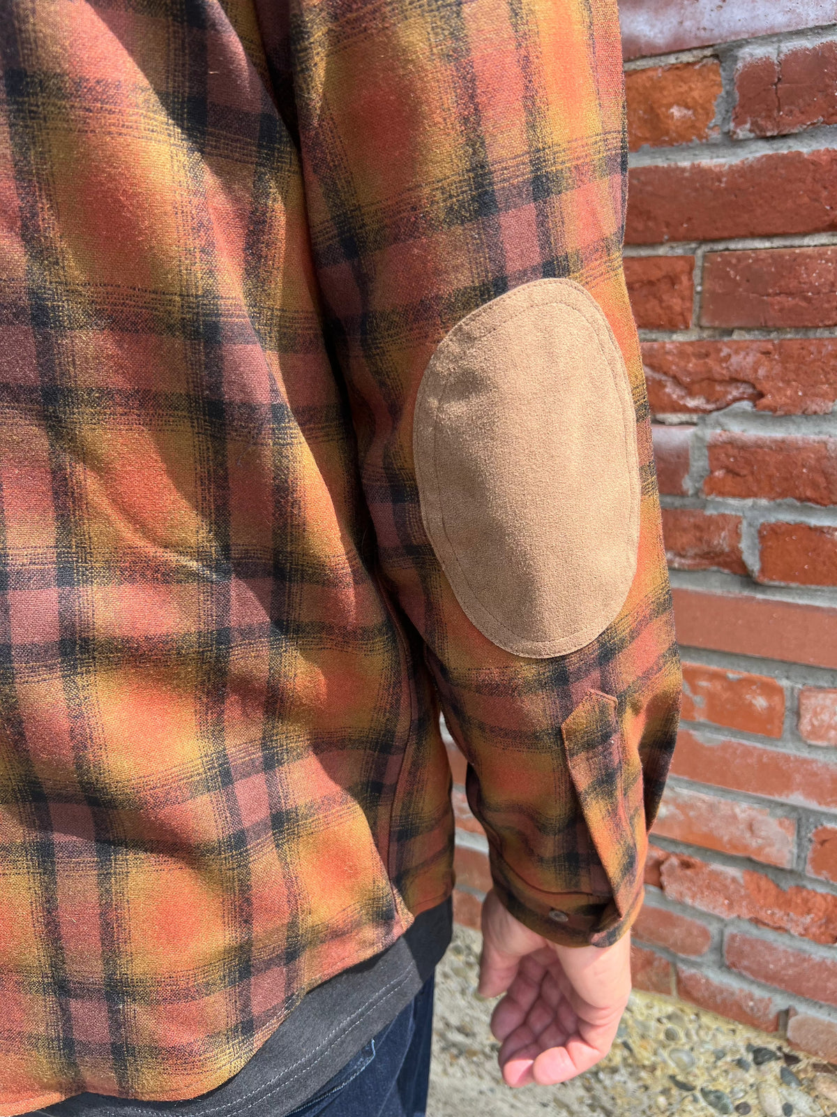 Men's Elbow Patch Trail Shirt - Brown/Brick Ombre - Pendleton - RA63893