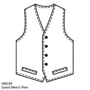 Men's Lined Vest - Brown Zuni - Rhonda Stark - RSVMZB