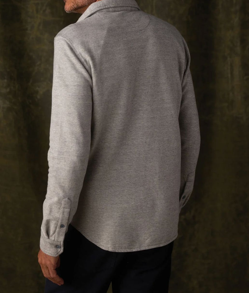 Men's Textured Knit Button Up - Graphite - SHNB9