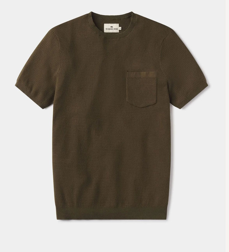 Men's Waffle Knit Tee Olive - SHNB4