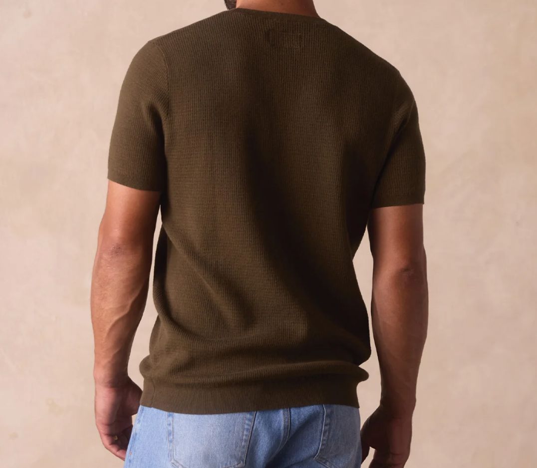 Men's Waffle Knit Tee Olive - SHNB4