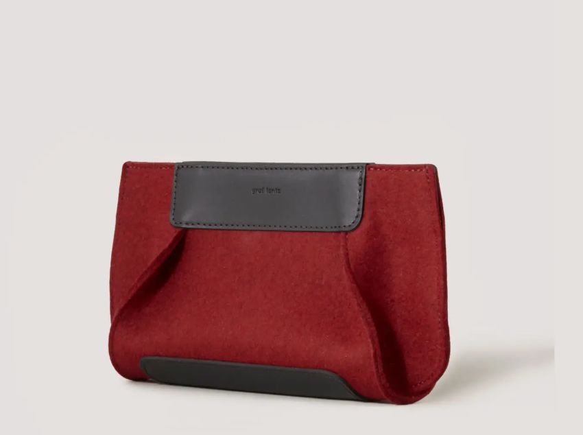 Merino Wool Clutch - Cherry - FNKCLH-CY