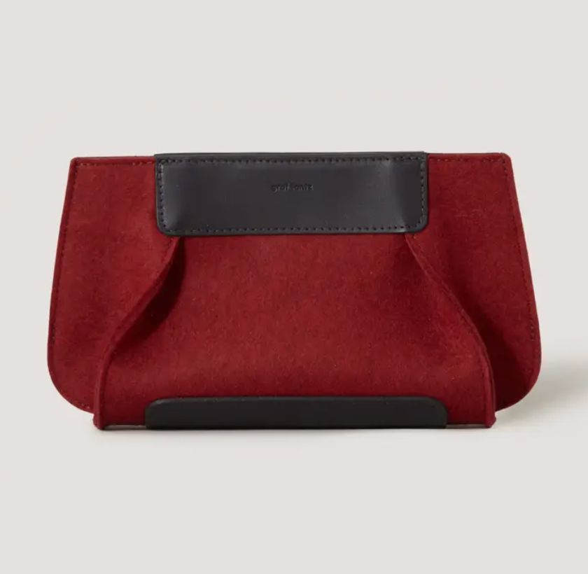 Merino Wool Clutch - Cherry - FNKCLH-CY