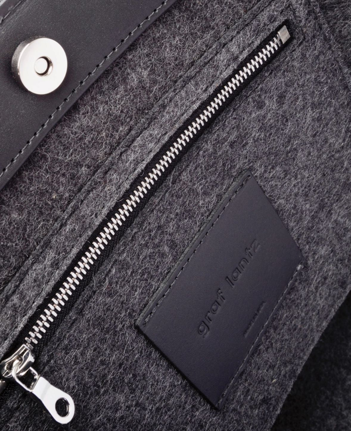 Merino Wool Midi Tote - Charcoal - FNKMID-CH