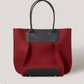 Merino Wool Midi Tote - Cherry - FNKMID-CY