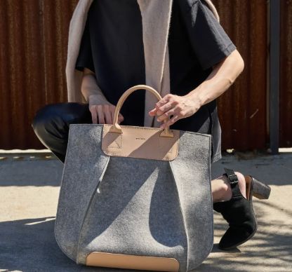Merino Wool Tote - Granite/Charcoal - FNKTOT-GC