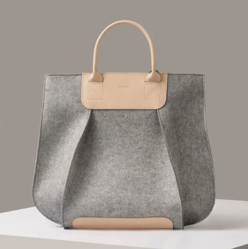 Merino Wool Tote - Granite/Charcoal - FNKTOT-GC
