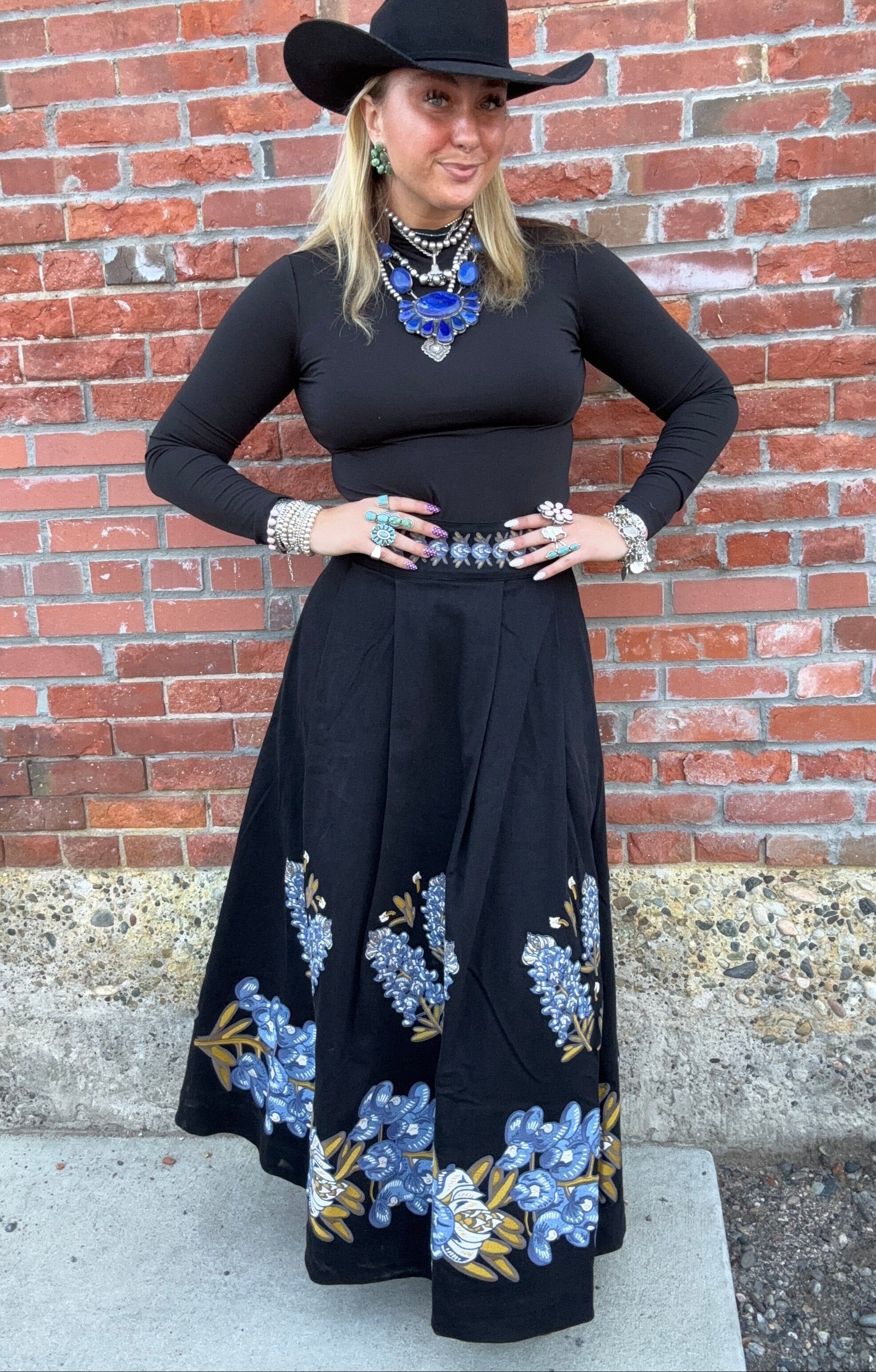 Millie Bluebonnet Skirt - Emily McCarthy - EM477 – STONE FEATHER ROAD