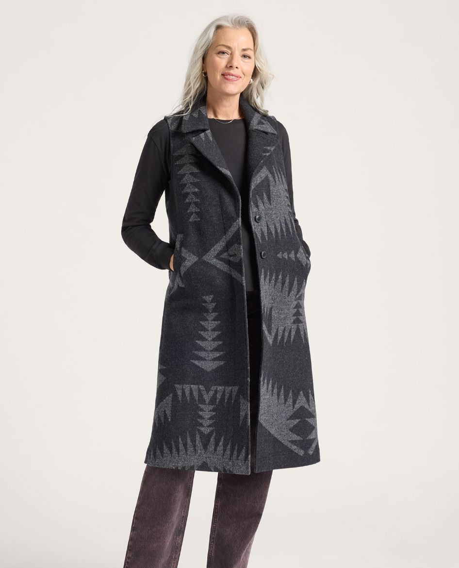 Mirror Lake Long Wool Vest - Pendleton - TF662