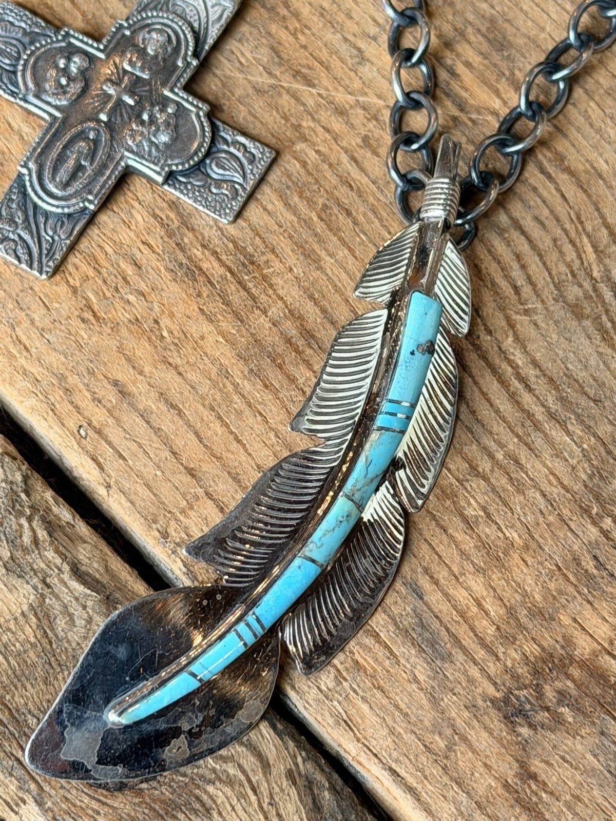 Mixed Charm Necklace/Feather - NVO15