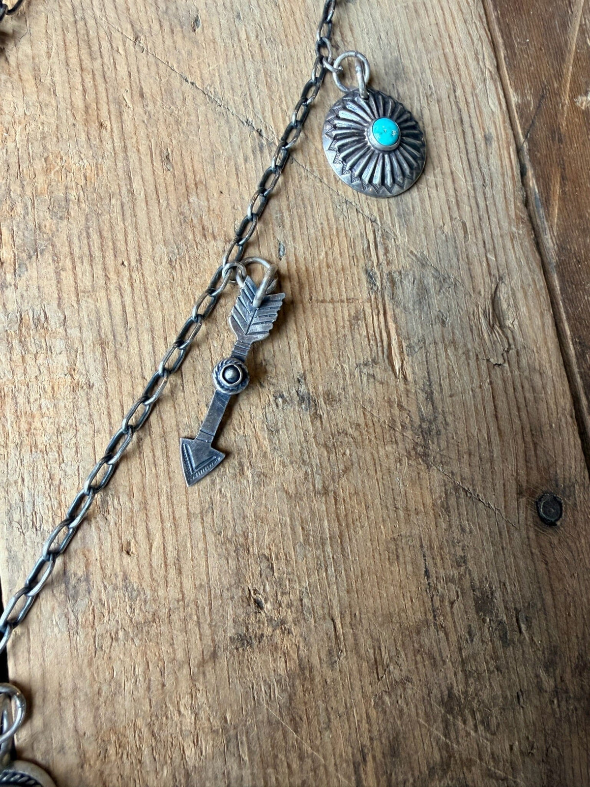 Mixed Charm Sterling/Antler & Turquoise Necklace - NVO21