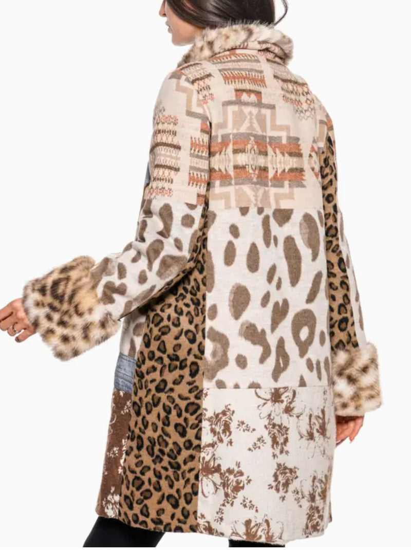 Mixed Media Patchwork Jacket - BS2545