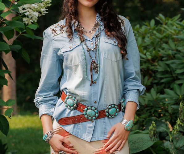 Monica Washed Denim Blue Shirt - 411107