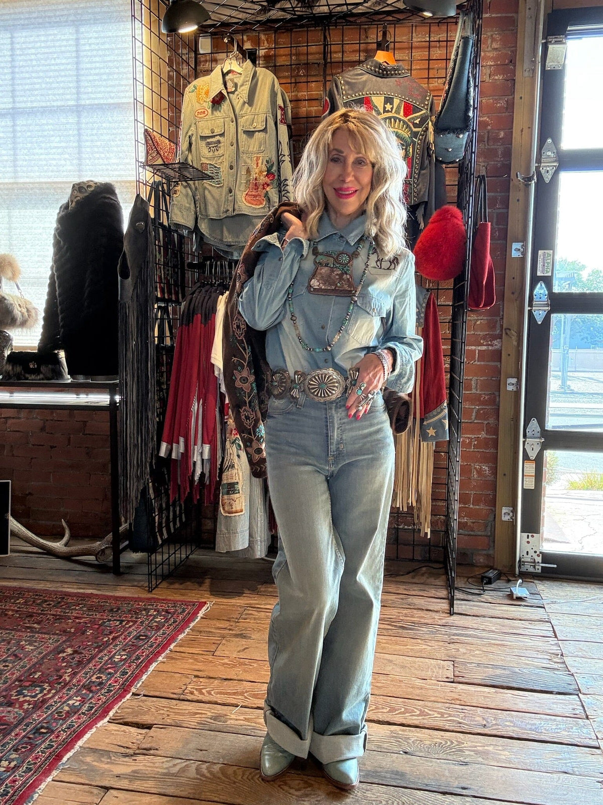 Monica Washed Denim Blue Shirt - Tasha Polizzi - 411107